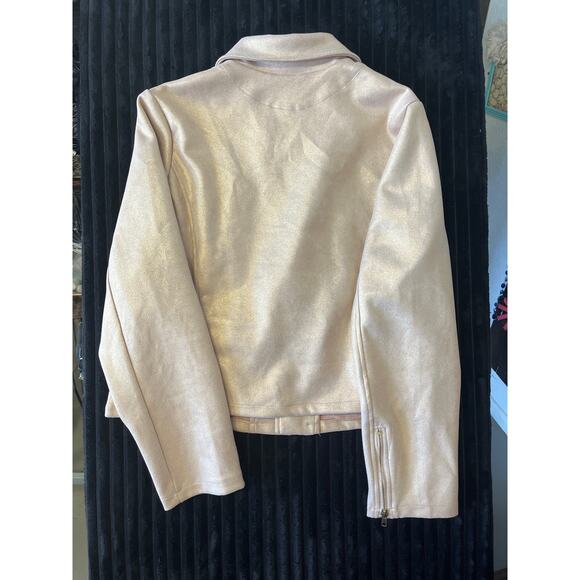 Solitaire by Ravi Khosla Women’s Metallic Pink Jacket Size Large Full Zip - Picture 5 of 6